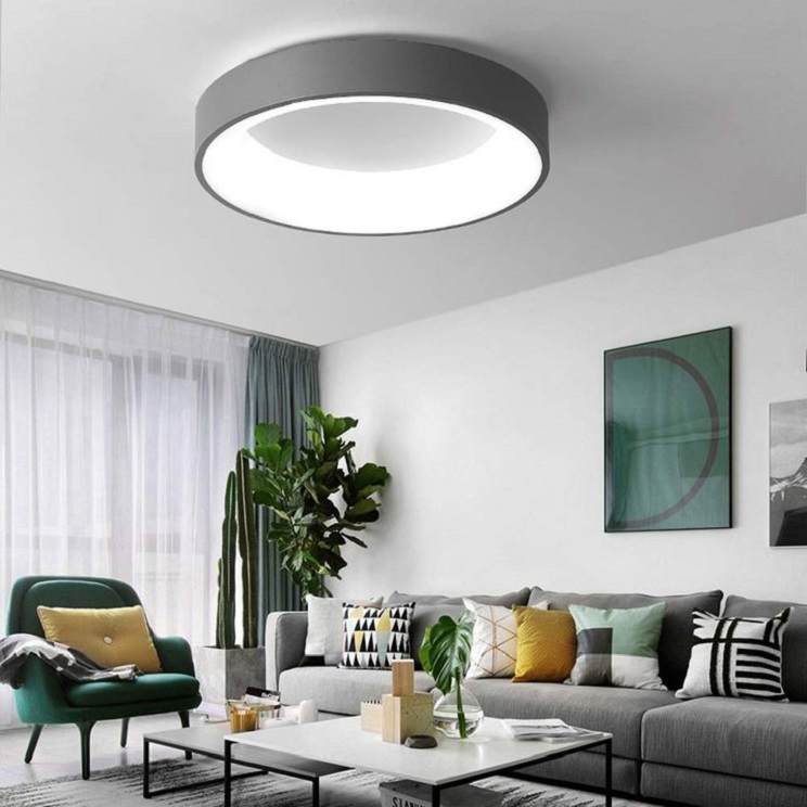 Gray living room ideas - Wall, Floor, lighting and Shelves